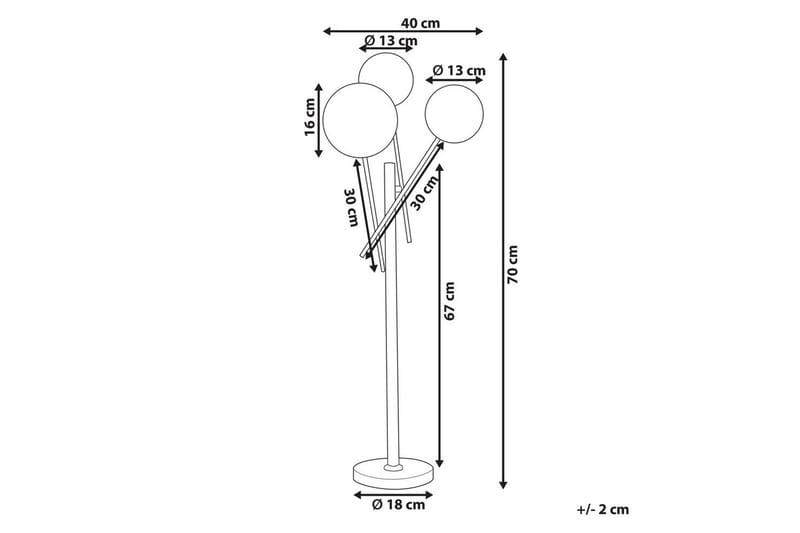 Tavsani Bordlampe 70 cm G4 - Gull - Belysning - Innendørsbelysning & Lamper - Nattlampe - Nattlampe bord