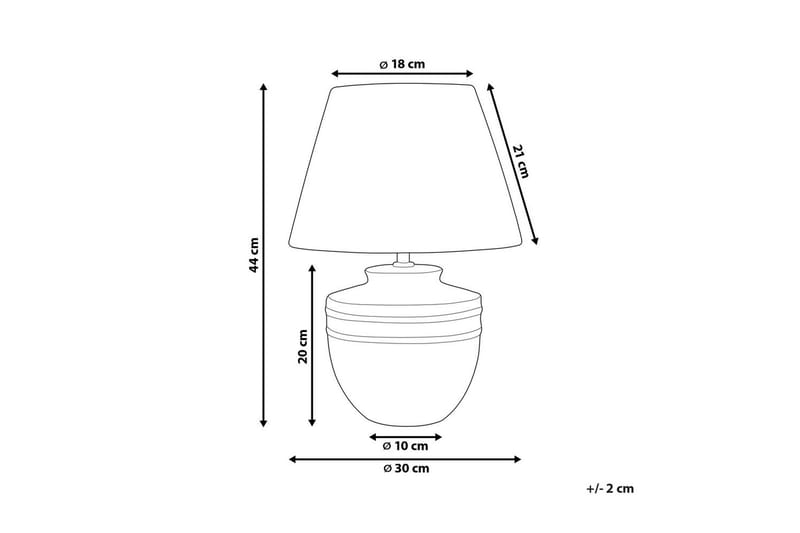 Thira Bordlampe 44 cm E27 - Beige/Svart - Belysning - Innendørsbelysning & Lamper - Nattlampe - Nattlampe bord