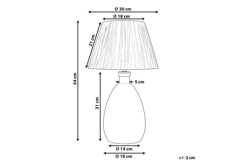 Tila Bordlampe 54 cm E27 - Transparent/Natur - Belysning - Innendørsbelysning & Lamper - Nattlampe - Nattlampe bord