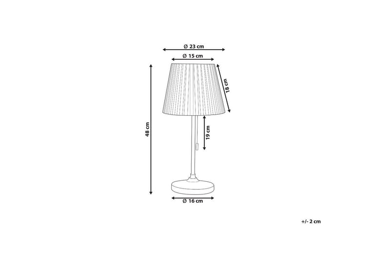 Toryl Bordlampe 48 cm E27 - Messing/Hvit - Belysning - Innendørsbelysning & Lamper - Nattlampe - Nattlampe bord