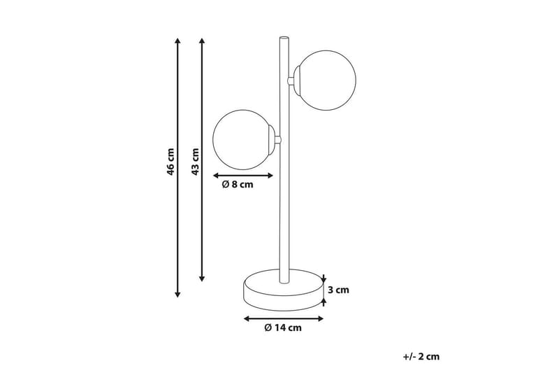 Ustica Bordlampe 46 cm G9 - Gull/Hvit - Belysning - Innendørsbelysning & Lamper - Nattlampe - Nattlampe bord