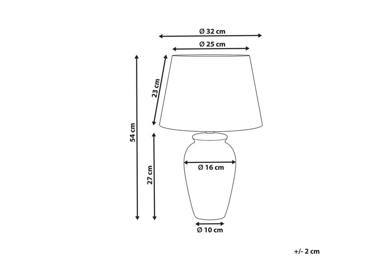 Virhal Bordlampe 54 cm E27 - Hvit/Blå - Belysning - Innendørsbelysning & Lamper - Nattlampe - Nattlampe bord