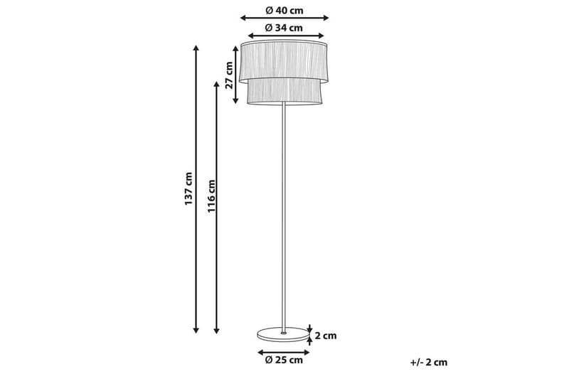 Naxte Gulvlampe 137 cm - Gull/Brun - Belysning - Innendørsbelysning & Lamper - Soveromslampe