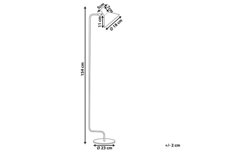 Paksli Gulvlampe 154 cm - Oransje - Belysning - Innendørsbelysning & Lamper - Soveromslampe