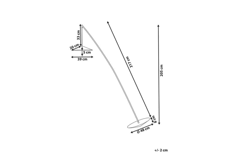 Pankeria Gulvlampe 205 cm - Svart - Belysning - Innendørsbelysning & Lamper - Soveromslampe