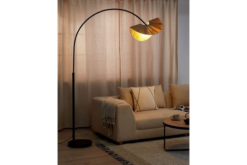 Santover Gulvlampe 189 cm - Svart/Natur - Belysning - Innendørsbelysning & Lamper - Soveromslampe