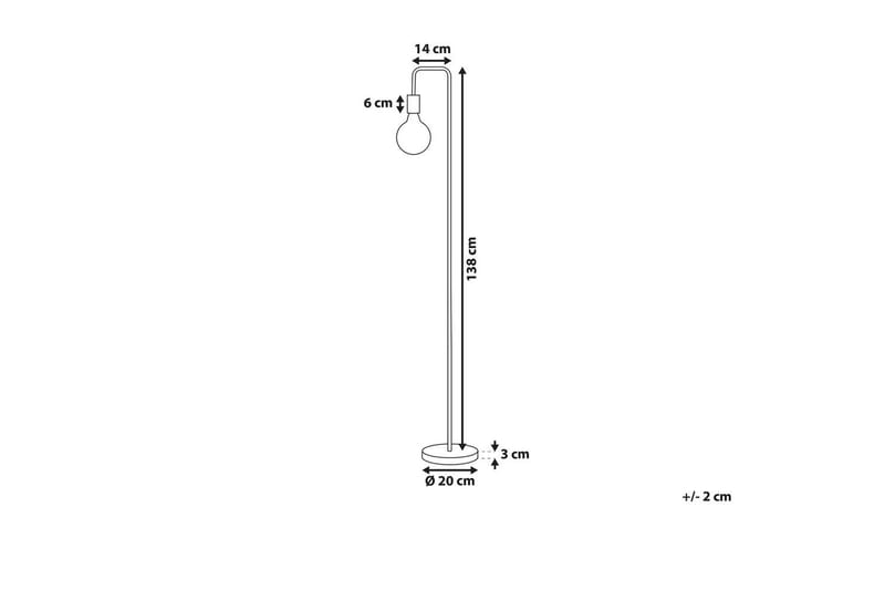 Savenay Gulvlampe 140 cm - Gull - Belysning - Innendørsbelysning & Lamper - Soveromslampe