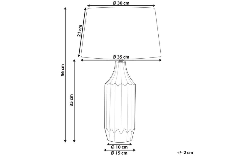 Schava Bordlampe 56 cm E27 - Blå/Grå - Belysning - Innendørsbelysning & Lamper - Vinduslampe - Vinduslampe på fot