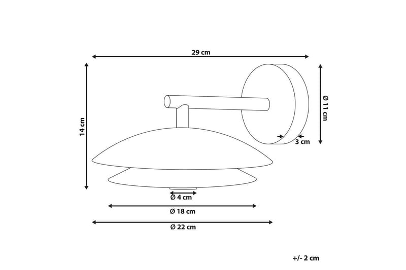 Solab Vegglampe E27 - Gull/Hvit - Belysning - Innendørsbelysning & Lamper - Nattlampe - Nattlampe vegg