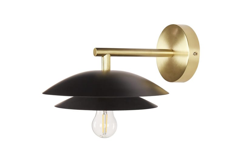 Solab Vegglampe E27 - Svart/Gull - Belysning - Innendørsbelysning & Lamper - Nattlampe - Nattlampe vegg