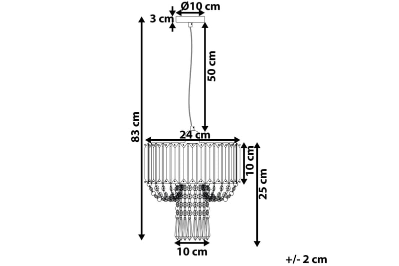 Adorn Lysekrone 24 cm - Grå - Belysning - Innendørsbelysning & Lamper - Taklampe - Krystallkrone & takkrone