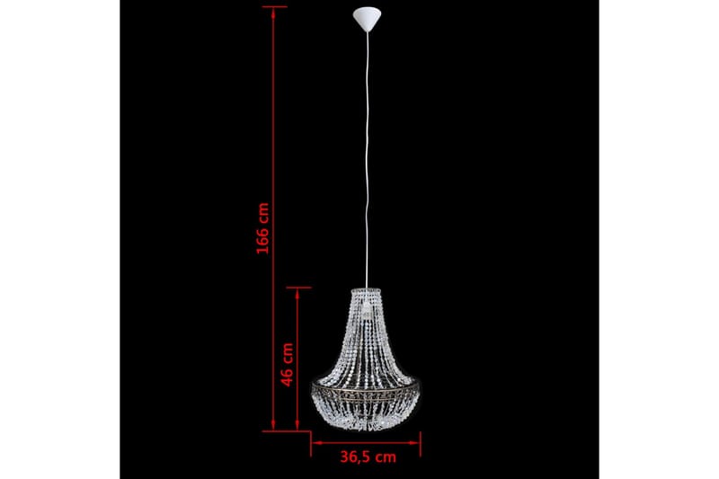 Lysekrone krystallanheng 36,5 x 46 cm - Belysning - Innendørsbelysning & Lamper - Taklampe - Krystallkrone & takkrone