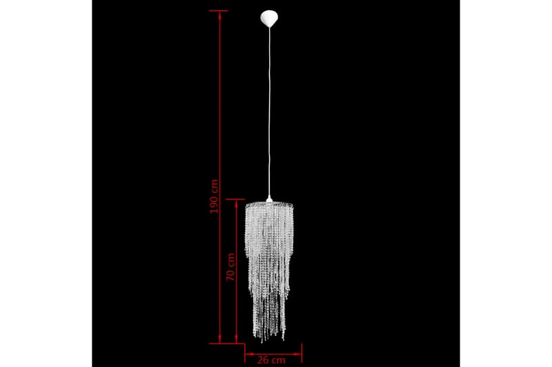 Taklampe/lysekrone 26 x 70 cm - Transparent - Belysning - Innendørsbelysning & Lamper - Taklampe - Krystallkrone & takkrone