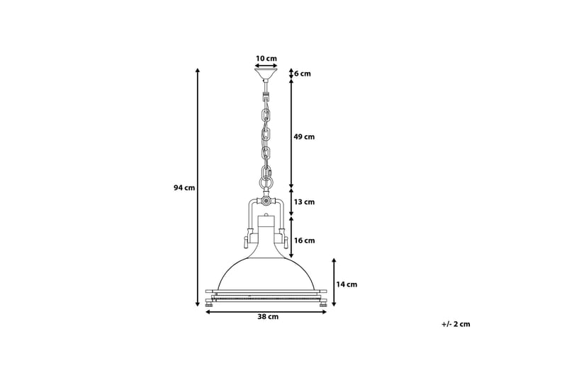 Ebron Taklampe 38 cm - Sølv - Taklampe kjøkken - Vinduslampe hengende - Vinduslampe - Pendellamper & Hengelamper - Soveromslampe - Stuelampe