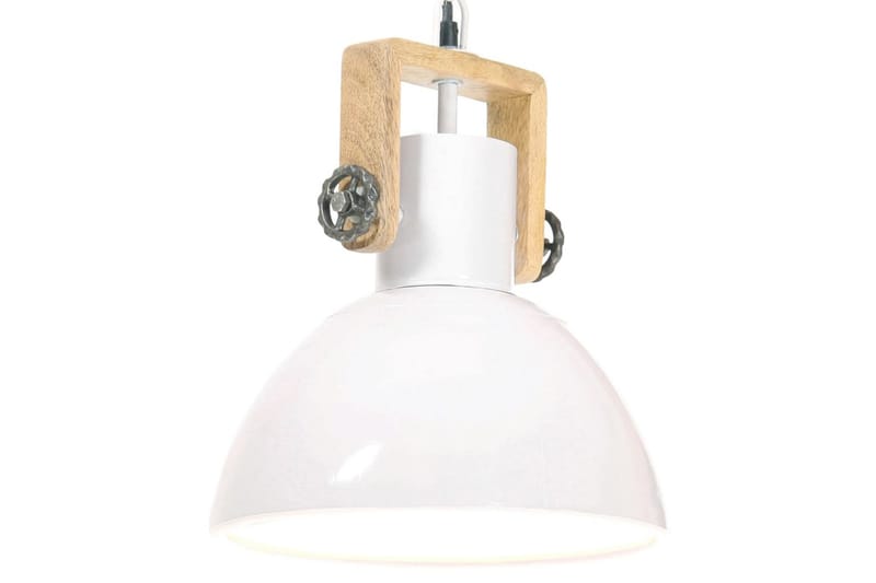 Industriell hengelampe 25 W hvit rund 30 cm E27 - Hvit - Belysning - Innendørsbelysning & Lamper - Taklampe - Pendellamper & Hengelamper