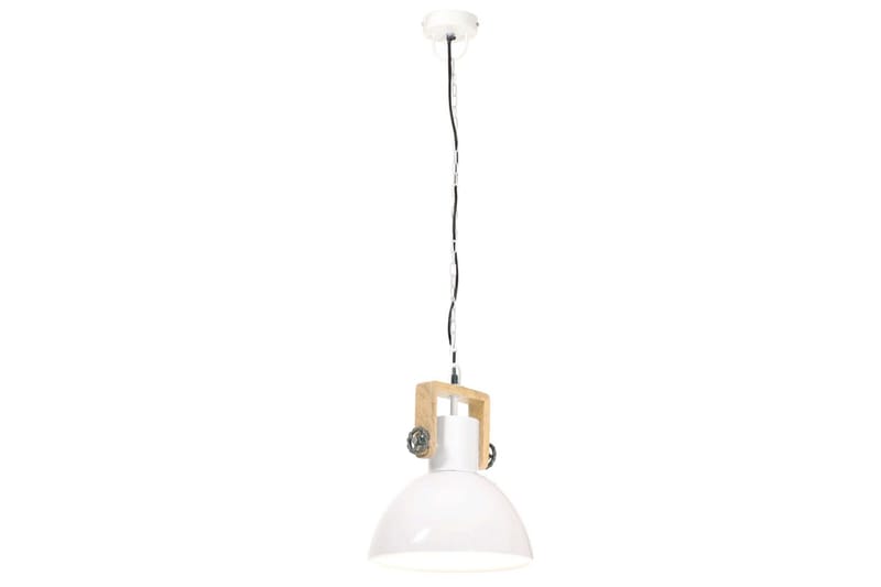 Industriell hengelampe 25 W hvit rund 30 cm E27 - Hvit - Belysning - Innendørsbelysning & Lamper - Taklampe - Pendellamper & Hengelamper