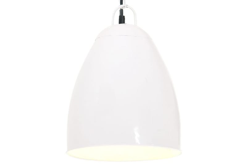 Industriell hengelampe 25 W hvit rund 32 cm E27 - Hvit - Belysning - Innendørsbelysning & Lamper - Taklampe - Pendellamper & Hengelamper