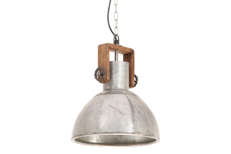 Industriell hengelampe 25 W sølv rund 30 cm E27 - Silver - Belysning - Innendørsbelysning & Lamper - Taklampe - Pendellamper & Hengelamper