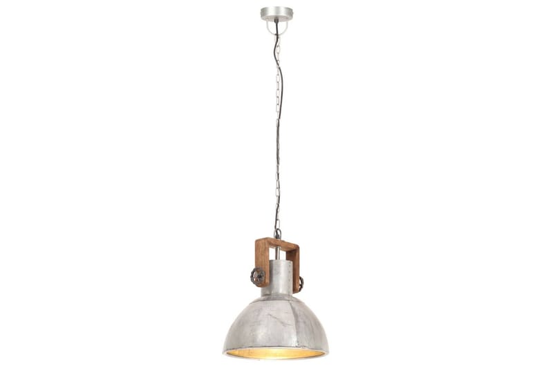 Industriell hengelampe 25 W sølv rund 30 cm E27 - Silver - Belysning - Innendørsbelysning & Lamper - Taklampe - Pendellamper & Hengelamper