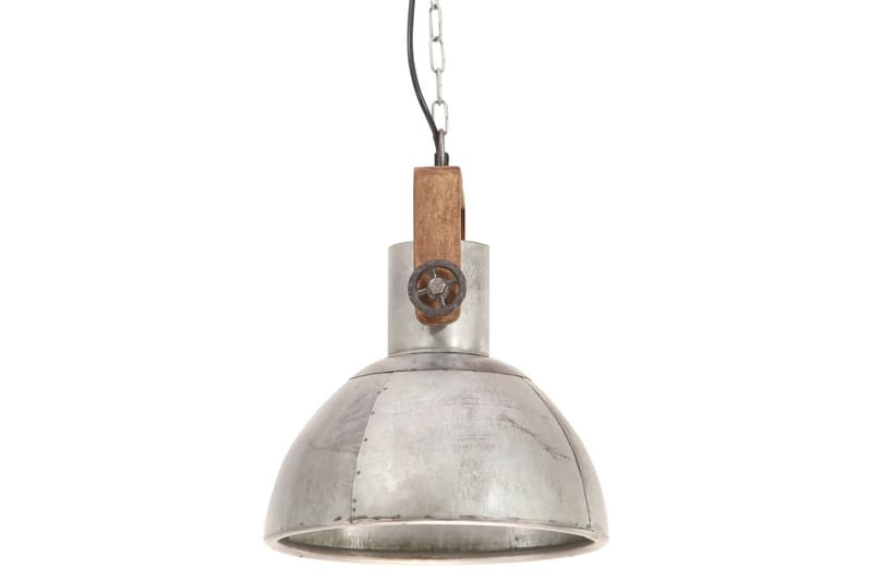 Industriell hengelampe 25 W sølv rund 30 cm E27 - Silver - Belysning - Innendørsbelysning & Lamper - Taklampe - Pendellamper & Hengelamper