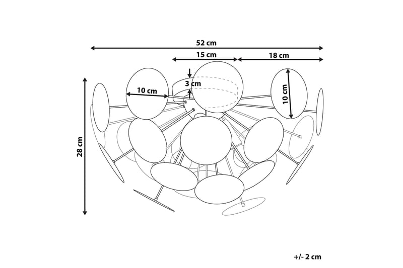 Maritsara Plafond - Svart / Gull - Belysning - Innendørsbelysning & Lamper - Taklampe - Plafondlampe