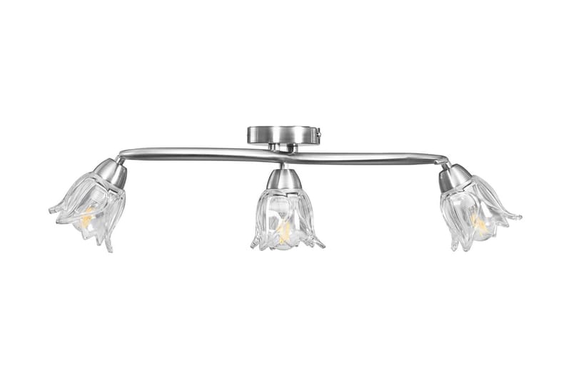 Taklampe gjennomsiktige glasskjermer for 3 E14 lyspærer - Plafondlampe - Stuelampe - Soveromslampe