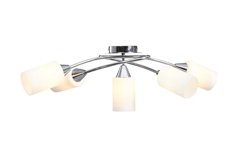 Taklampe keramikkskjermer for 5 E14 lyspærer hvit kjegle - Plafondlampe - Stuelampe - Soveromslampe