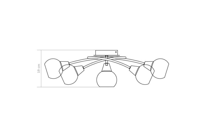 Taklampe keramikkskjermer for 5 E14 lyspærer hvit kule - Belysning - Innendørsbelysning & Lamper - Taklampe - Plafondlampe