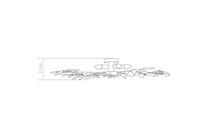 Taklampe med akrylblader & armer for 5 E14-lyspærer hvit - Belysning - Innendørsbelysning & Lamper - Taklampe - Plafondlampe