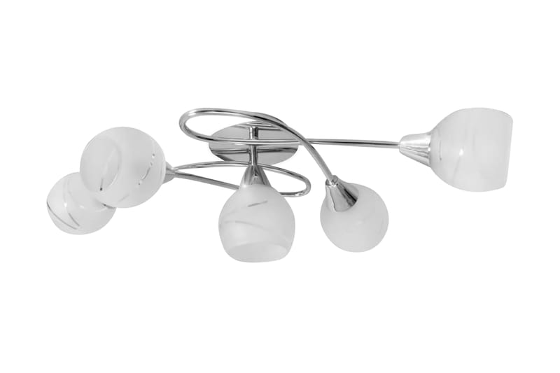 Taklampe med Glass Skjerm til 5 E14 Lyspr - Plafondlampe - Stuelampe - Soveromslampe