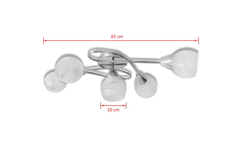 Taklampe med Glass Skjerm til 5 E14 Lyspr - Belysning - Innendørsbelysning & Lamper - Taklampe - Plafondlampe