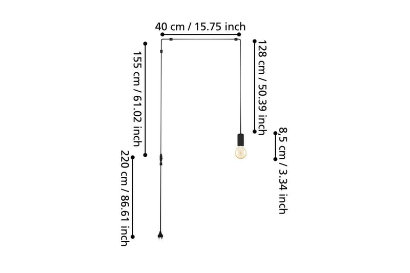 Takpendel Eglo Pinetina - Svart - Belysning - Innendørsbelysning & Lamper - Taklampe - Pendellamper & Hengelamper