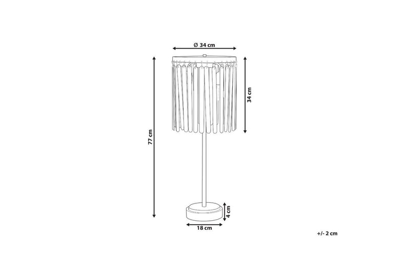 Tenedos Bordlampe 77 cm E27 - Messing/Mørkt tre - Belysning - Innendørsbelysning & Lamper - Vinduslampe - Vinduslampe på fot