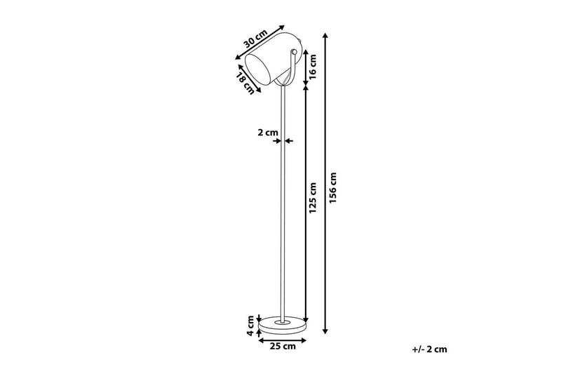 Thika Gulvlampe 156 cm - Hvit - Belysning - Innendørsbelysning & Lamper - Soveromslampe