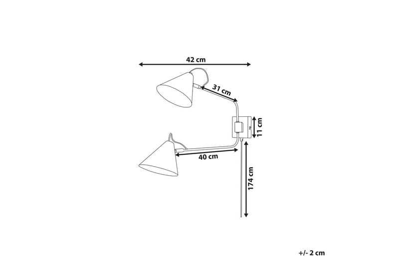 Helicon Vegglampe E27 - Svart - Belysning - Innendørsbelysning & Lamper - Vegglampe