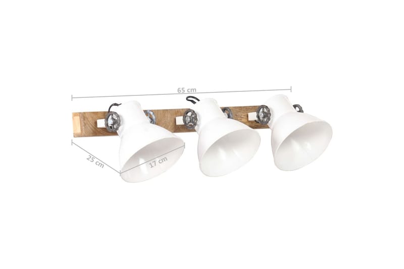 Industriell vegglampe hvit 65x25 cm E27 - Hvit - Belysning - Innendørsbelysning & Lamper - Vegglampe