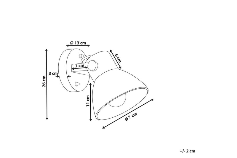 Locaria Vegglampe E27 E27 - Mørkt tre/Brun - Belysning - Innendørsbelysning & Lamper - Vegglampe