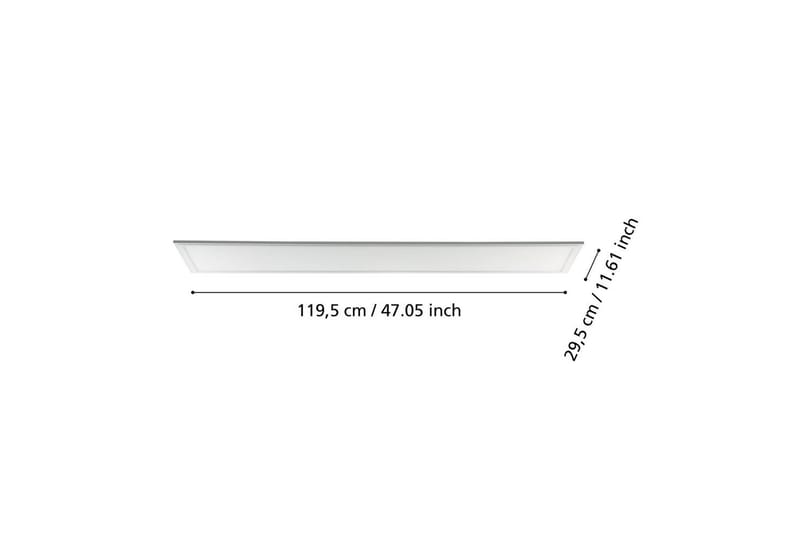 Rasterbelysning Eglo LED-Panel 4000K 1200x300 mm - Hvit - Belysning - Innendørsbelysning & Lamper - Vegglampe