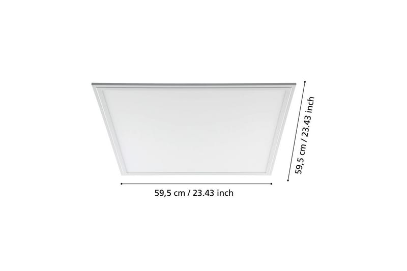 Rasterbelysning Eglo LED-panel 4000K 595x595 mm - Hvit - Belysning - Innendørsbelysning & Lamper - Vegglampe