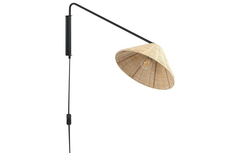 Thirassia Vegglampe E27 - Svart/Natur - Belysning - Innendørsbelysning & Lamper - Vegglampe