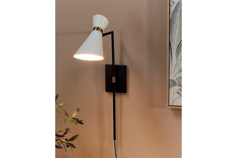 Yassil Vegglampe E27 - Svart/Hvit - Belysning - Innendørsbelysning & Lamper - Vegglampe