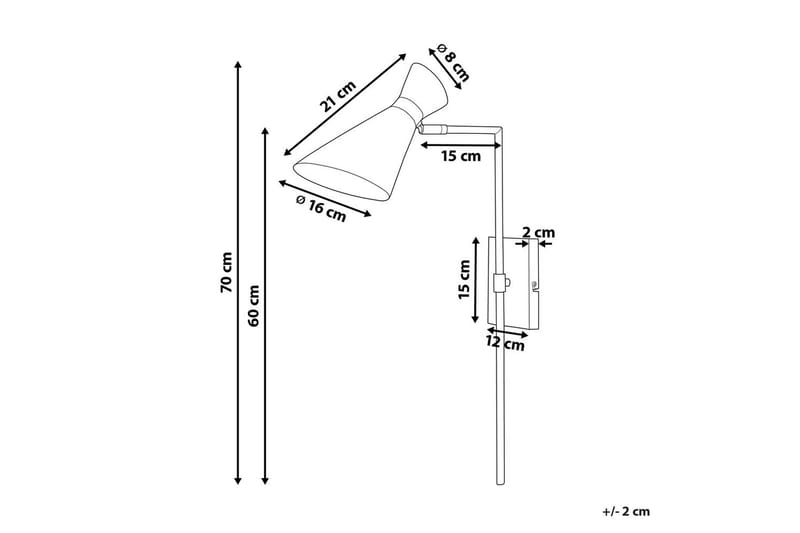 Yassil Vegglampe E27 - Svart/Hvit - Belysning - Innendørsbelysning & Lamper - Vegglampe