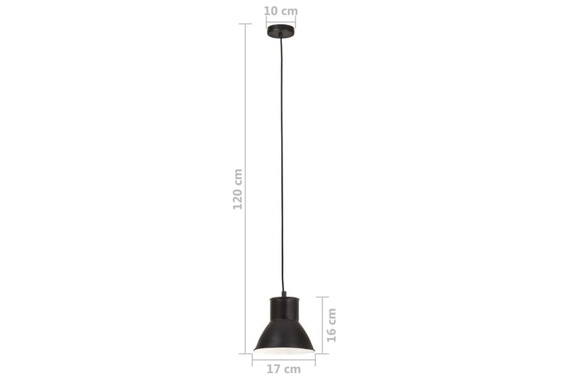 Hengelampe 25 W matt svart rund 17 cm E27 - Svart - Belysning - Innendørsbelysning & Lamper - Vinduslampe - Vinduslampe hengende