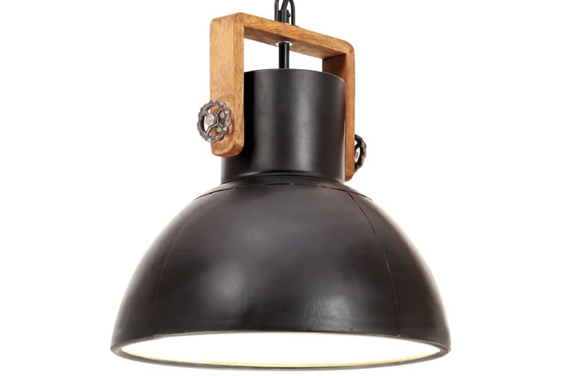 Industriell hengelampe 25 W matt svart rund 30 cm E27 - Svart - Belysning - Innendørsbelysning & Lamper - Vinduslampe - Vinduslampe hengende