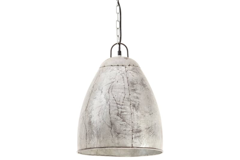 Industriell hengelampe 25 W sølv rund 32 cm E27 - Silver - Belysning - Innendørsbelysning & Lamper - Vinduslampe - Vinduslampe hengende