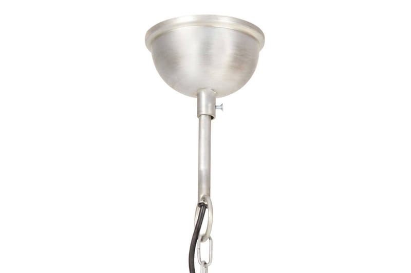 Industriell hengelampe 25 W sølv rund 40 cm E27 - Silver - Belysning - Innendørsbelysning & Lamper - Vinduslampe - Vinduslampe hengende