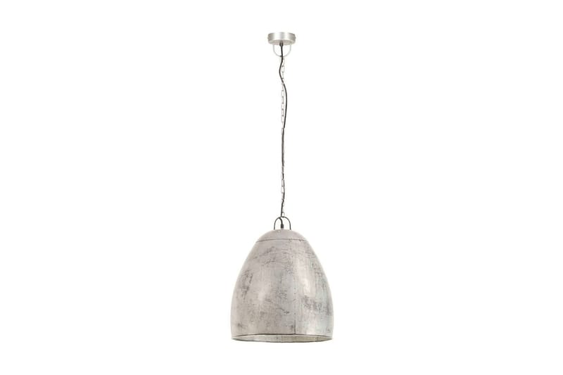 Industriell hengelampe 25 W sølv rund 42 cm E27 - Silver - Belysning - Innendørsbelysning & Lamper - Vinduslampe - Vinduslampe hengende