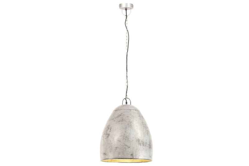 Industriell hengelampe 25 W sølv rund 42 cm E27 - Silver - Belysning - Innendørsbelysning & Lamper - Vinduslampe - Vinduslampe hengende