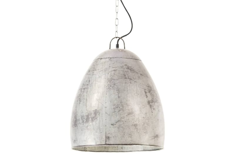 Industriell hengelampe 25 W sølv rund 42 cm E27 - Silver - Belysning - Innendørsbelysning & Lamper - Vinduslampe - Vinduslampe hengende