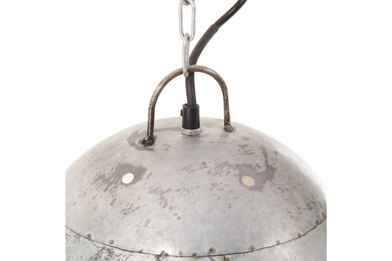 Industriell hengelampe 25 W sølv rund 42 cm E27 - Silver - Belysning - Innendørsbelysning & Lamper - Vinduslampe - Vinduslampe hengende